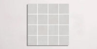 Nasco Stone + Tile 3" x 3" Essence Ash porcelain mosaic.
