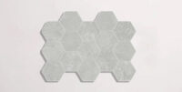 Nasco Stone + Tile GRO 202 porcelain hexagon mosaic tile.