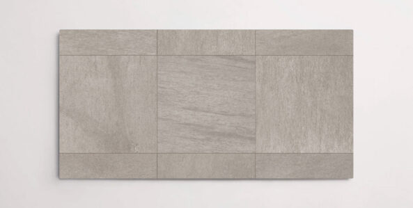 Nasco Stone + Tile Basaltico Grey 12" x 24" porcelain tile.