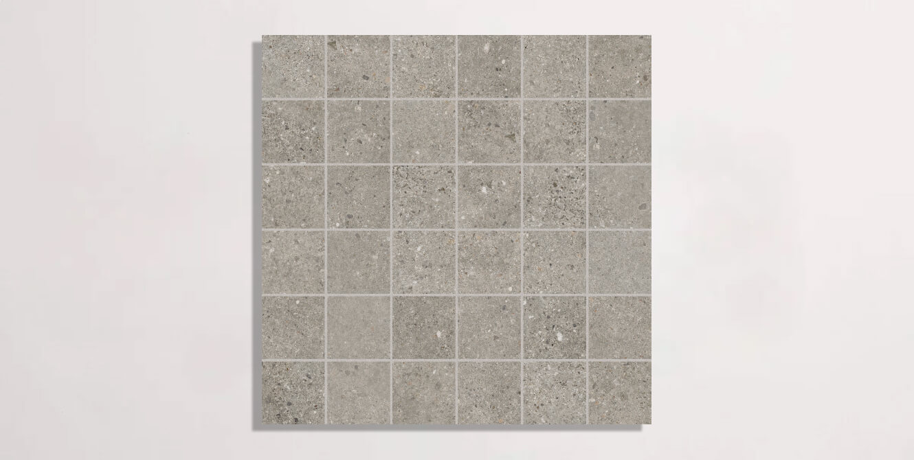 Nasco Stone + Tile Concordia Loft 2" x 2" porcelain mosaic tile.