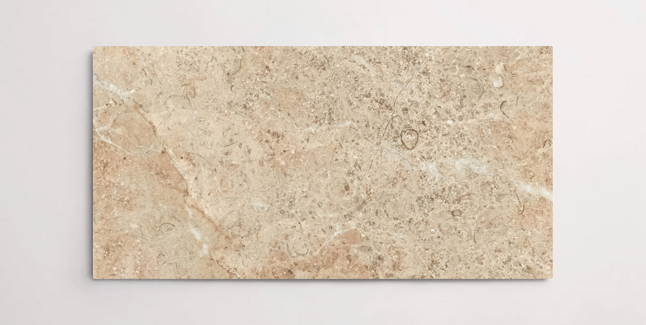 Nasco Stone + Tile Sand Rosada 12" x 24" marble tile.
