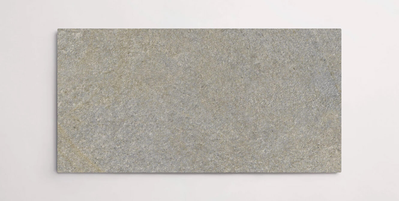 Nasco Stone + Tile Grigio Spazzolata 12" x 24" porcelain tile.