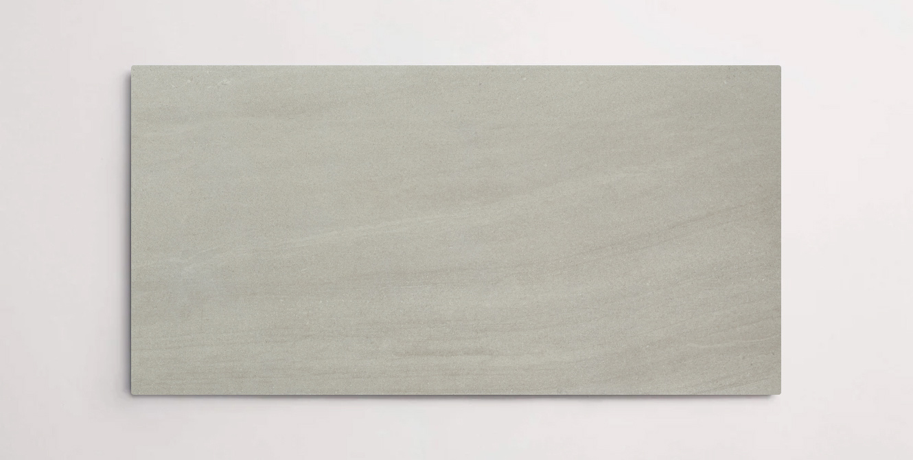 Nasco Stone + Tile Alto Grey 12" x 24" porcelain tile.