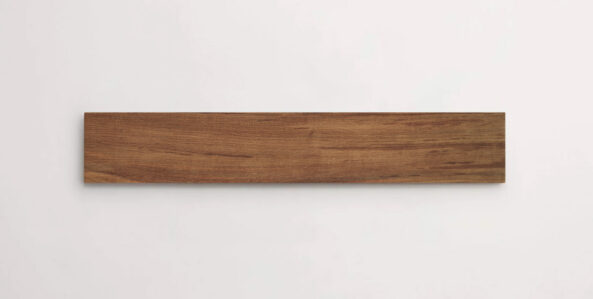 Nasco Stone + Tile Lift Mahogany 8" x 36" wood-look porcelain tile.