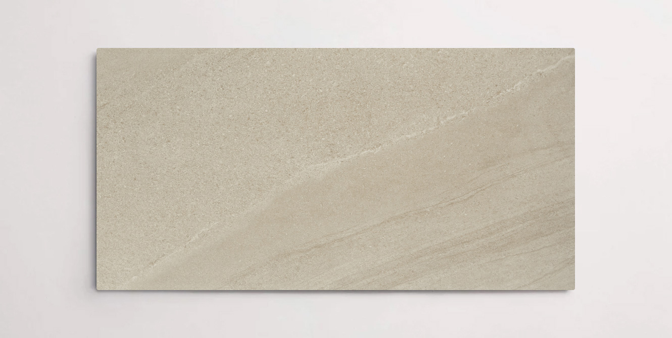 Nasco Stone + Tile Alto Beige 12" x 24" porcelain tile.