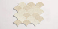 Nasco Stone + Tile Typhoon Beige Wave porcelain mosaic tile.