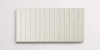 Nasco Stone + Tile Love Bars White Matte 5" x 10" decorative wall tile.