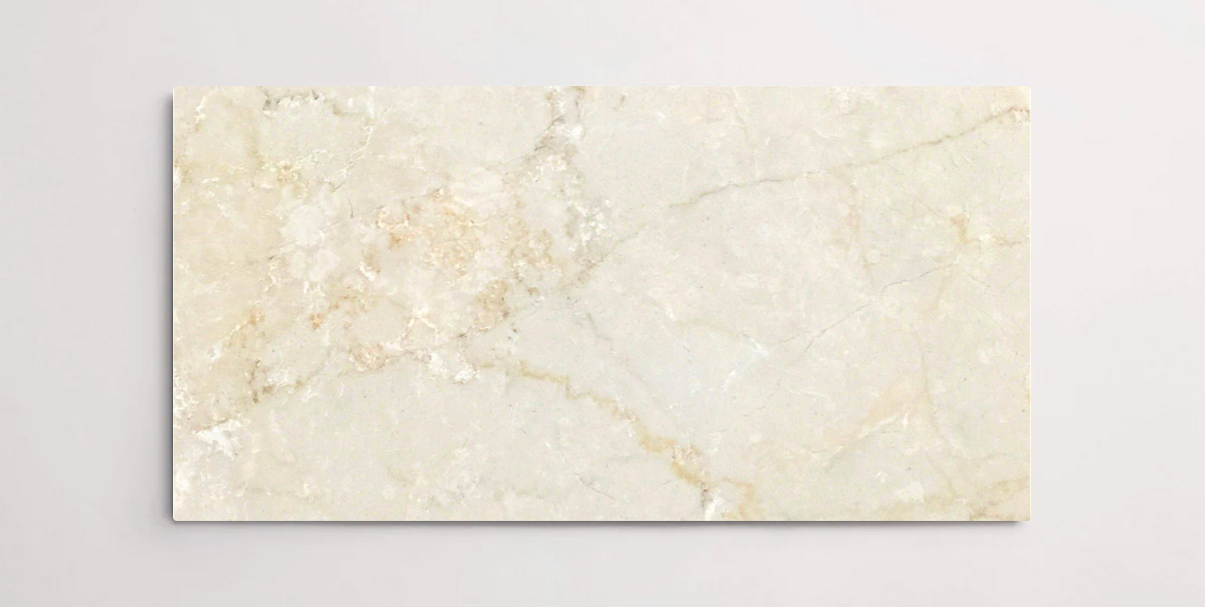 Nasco Stone + Tile Beige Rubino Semi 12" x 24" marble tile.