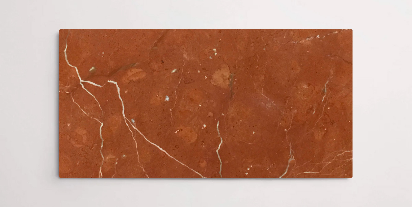 Nasco Stone + Tile Russetino 12" x 24" marble tile.