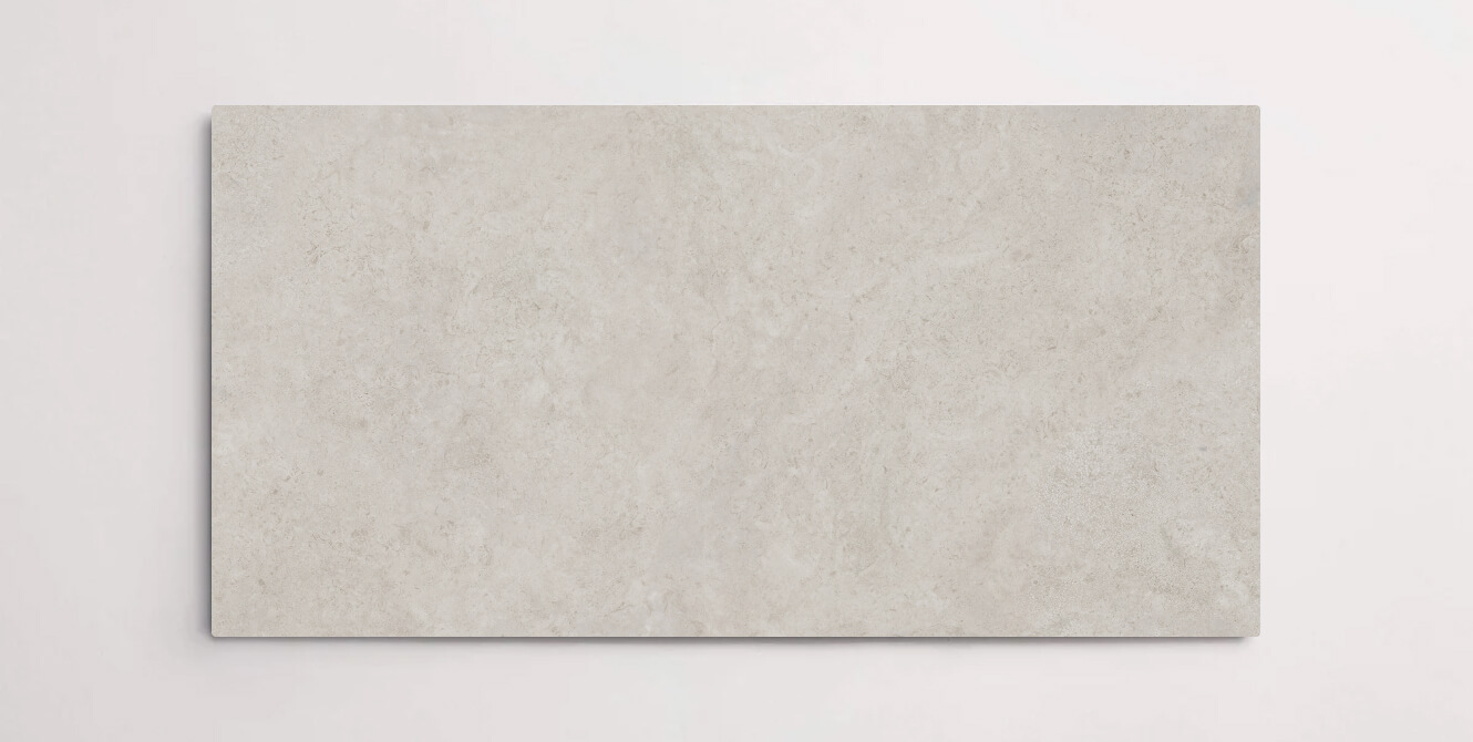 Nasco Stone + Tile 24" x 48" Eternity Grey porcelain tile.